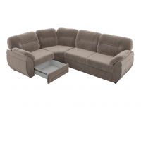 Угловой диван Бруклин (велюр коричневый) - Изображение 1
